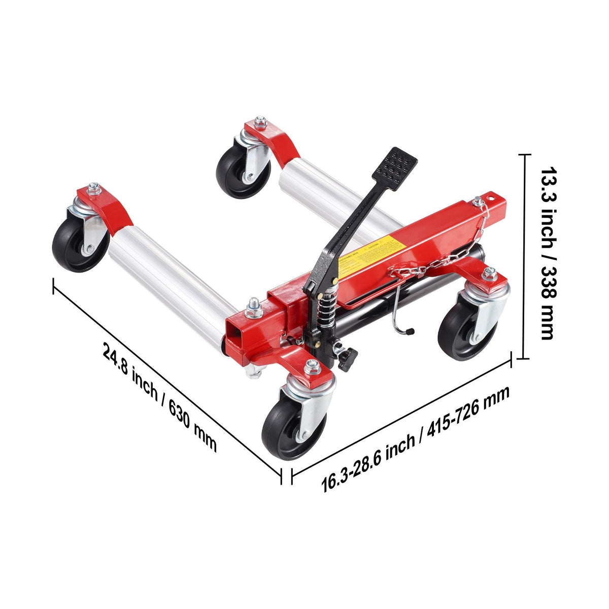 Wheel Dolly, Max Capacity 1500 Lbs Car Dolly, Car Jack Dolly Lifter with 360° Rotatable Wheels, Heavy Duty Vehicle Positioning Hydraulic Tire Jack, for Vehicle Car Auto Repair Moving