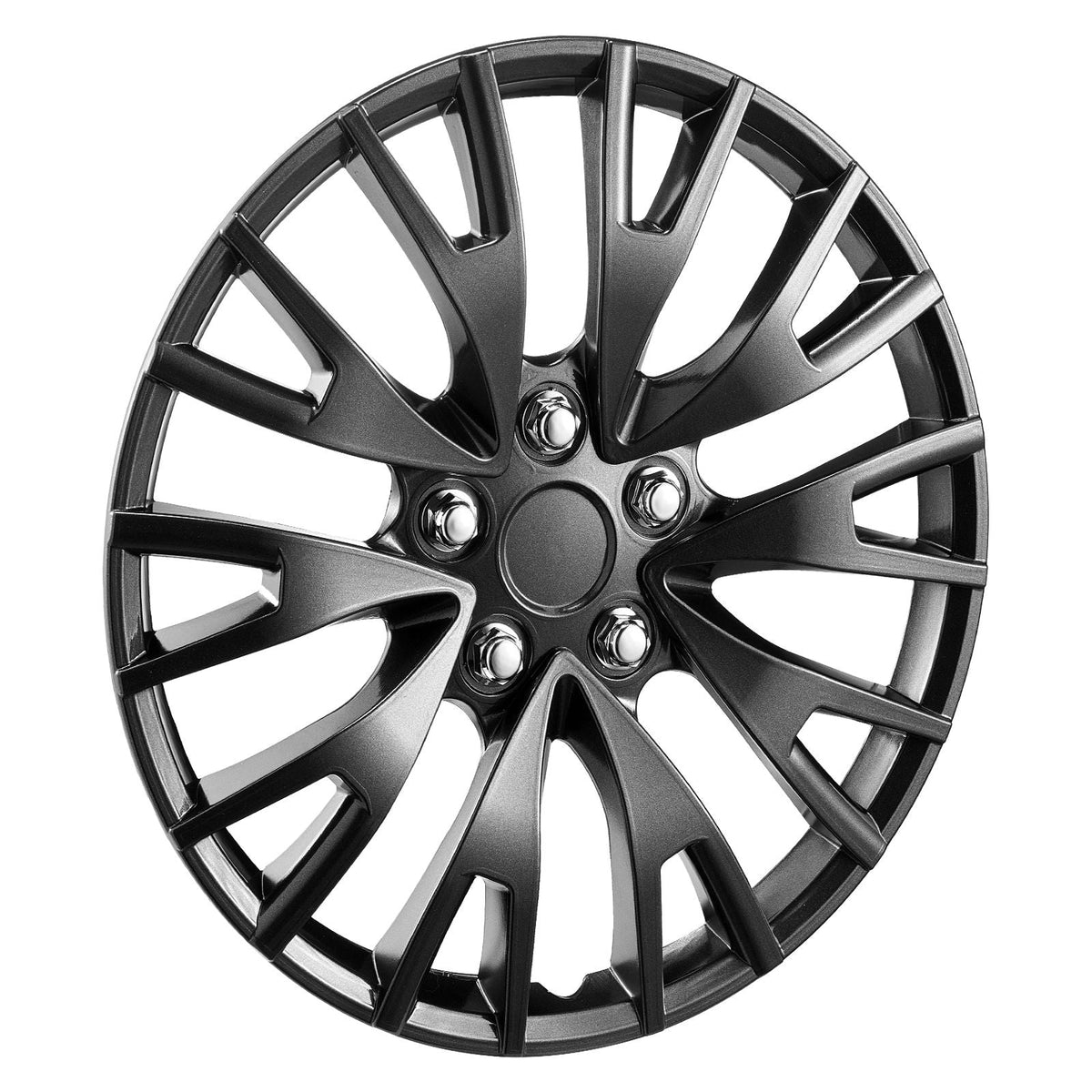 Wheel Rim Cover Hubcaps, 16 in Diameter, Sturdy & Durable Scratch-Resistant Hubcap with Snap & Valve Nozzle Hole, ABS & PC Hubcap with High Rigidity & Less Wind Drag, Fits for All Weather Use