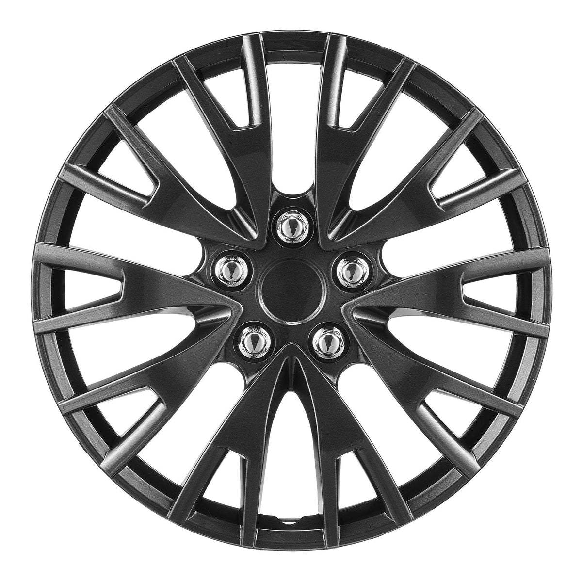 Wheel Rim Cover Hubcaps, 16 in Diameter, Sturdy & Durable Scratch-Resistant Hubcap with Snap & Valve Nozzle Hole, ABS & PC Hubcap with High Rigidity & Less Wind Drag, Fits for All Weather Use