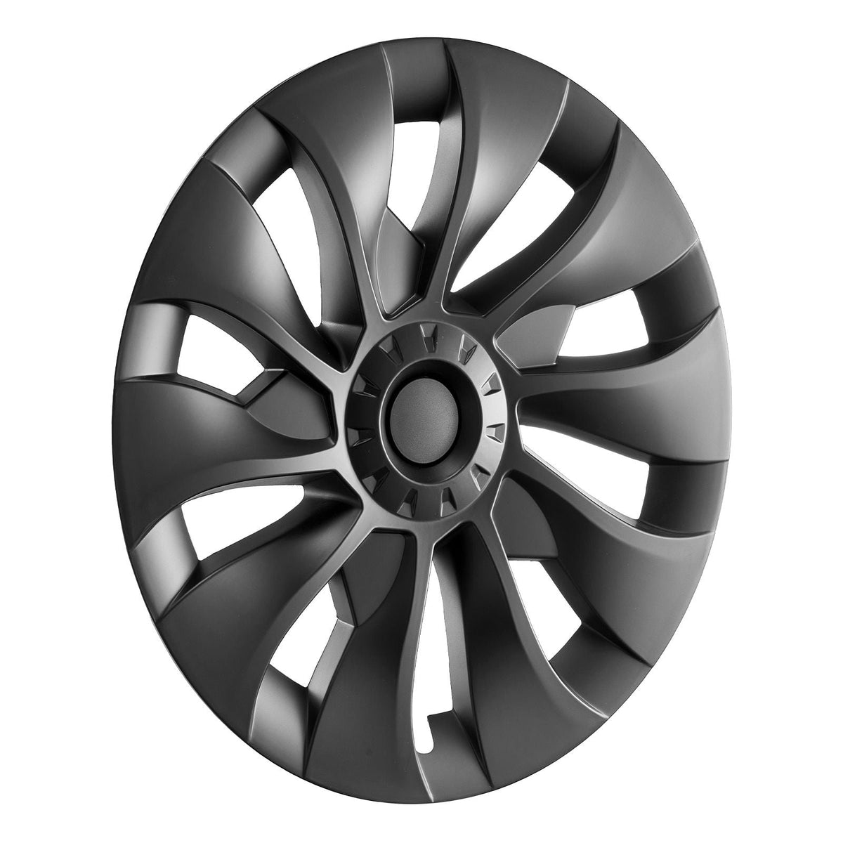 Wheel Rim Cover Hubcaps, 18 in, 2017-2023 Model 3 Fully Fit Hubcap with Snap, Guard Tape & Valve Nozzle Hole, ABS & PC Hubcap with High Rigidity & Less Wind Drag, Fits for All Weather Use