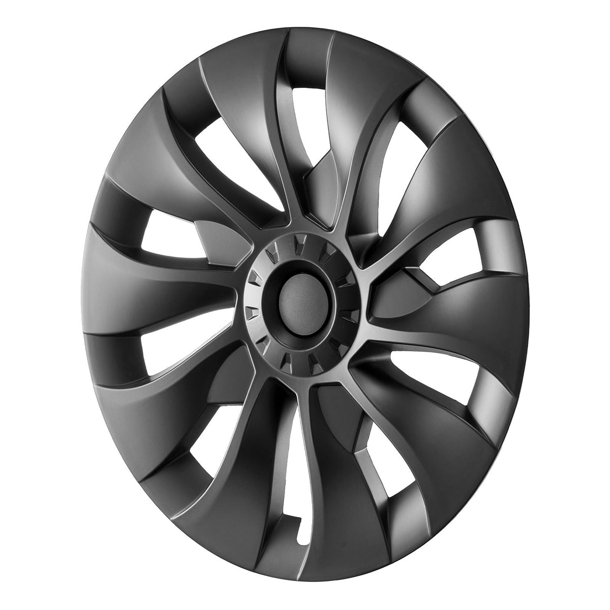 Wheel Rim Cover Hubcaps, 18 in, 2017-2023 Model 3 Fully Fit Hubcap with Snap, Guard Tape & Valve Nozzle Hole, ABS & PC Hubcap with High Rigidity & Less Wind Drag, Fits for All Weather Use