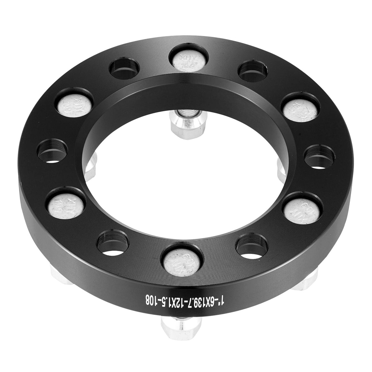 Wheel Spacers, 1" 6"x5.5" Wheel Adapters, 6 Lug Forged Spacer, 108 mm Bore Hubcentric M12 x1.5 Studs Spacers, Fit for 1979-2022 Toyota, Hummer, Lexus, Chevrolet, Honda, 4 PCS Black