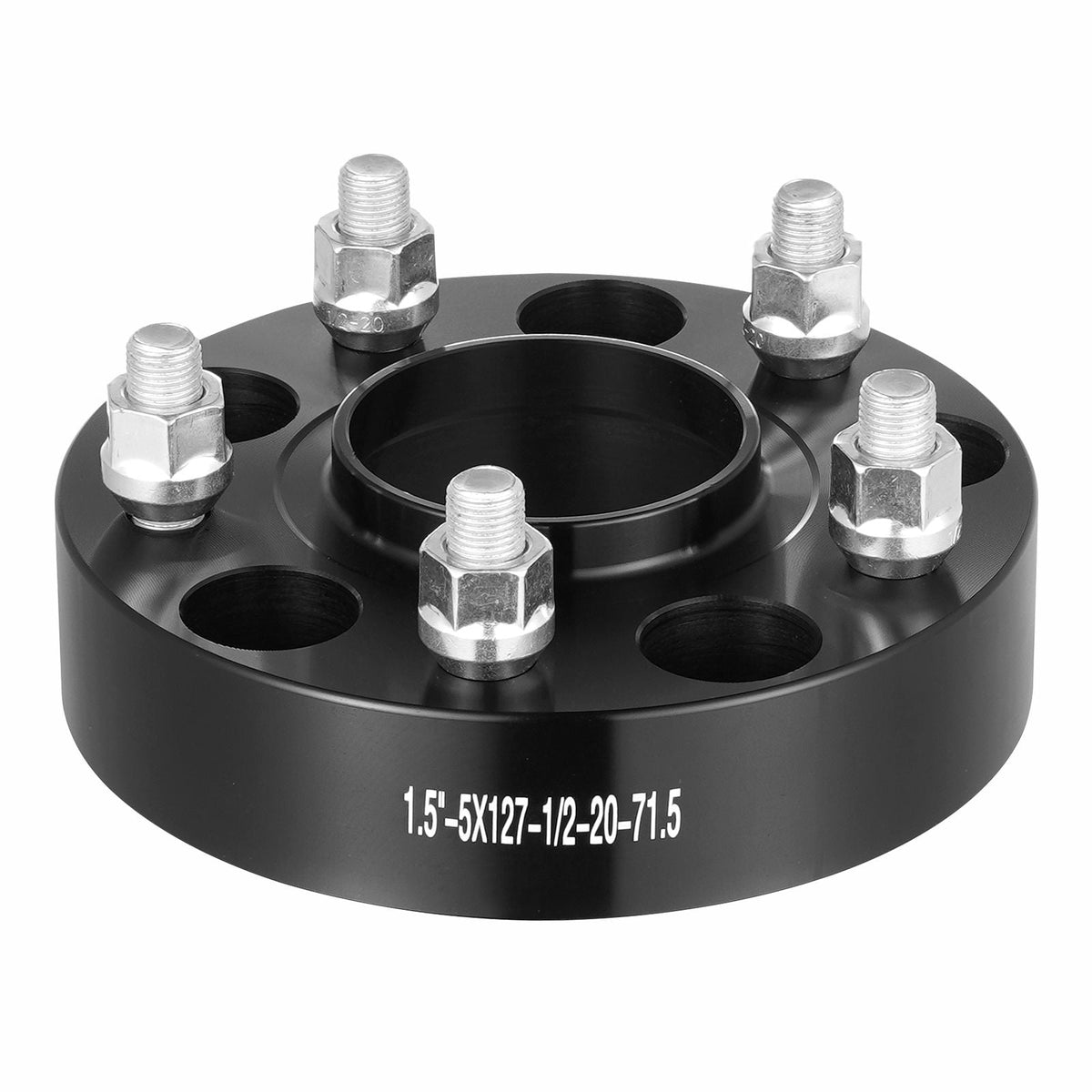 Wheel Spacers, 1.5" 5"x5.5" Wheel Adapters, 5 Lug Forged Spacer, 71.5 mm Bore Hubcentric M1/2-20 Studs Spacers, Fit for Jeep Journey, WRANGLER JK JKU, Commander XK, Marquis, 4 PCS Black