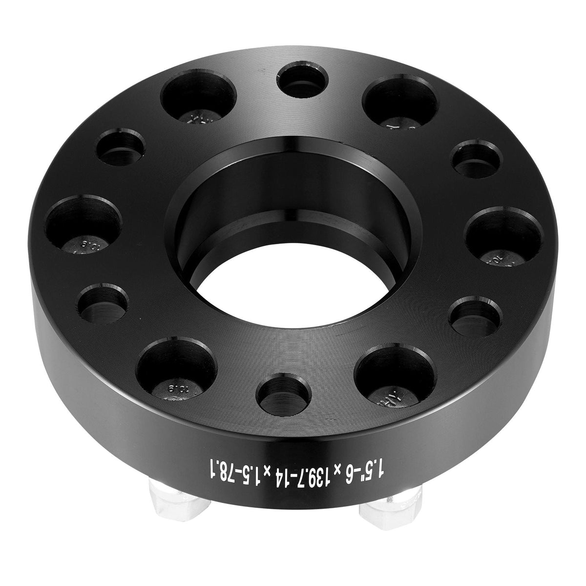 Wheel Spacers, 1.5" 6"x5" Wheel Adapters, 6 Lug Forged Spacer, 78.1 mm Bore Hubcentric M14 x1.5 Studs Spacers, Fit for 1995-2023 Chevrolet, GMC, and Cadillac, 4 PCS Black