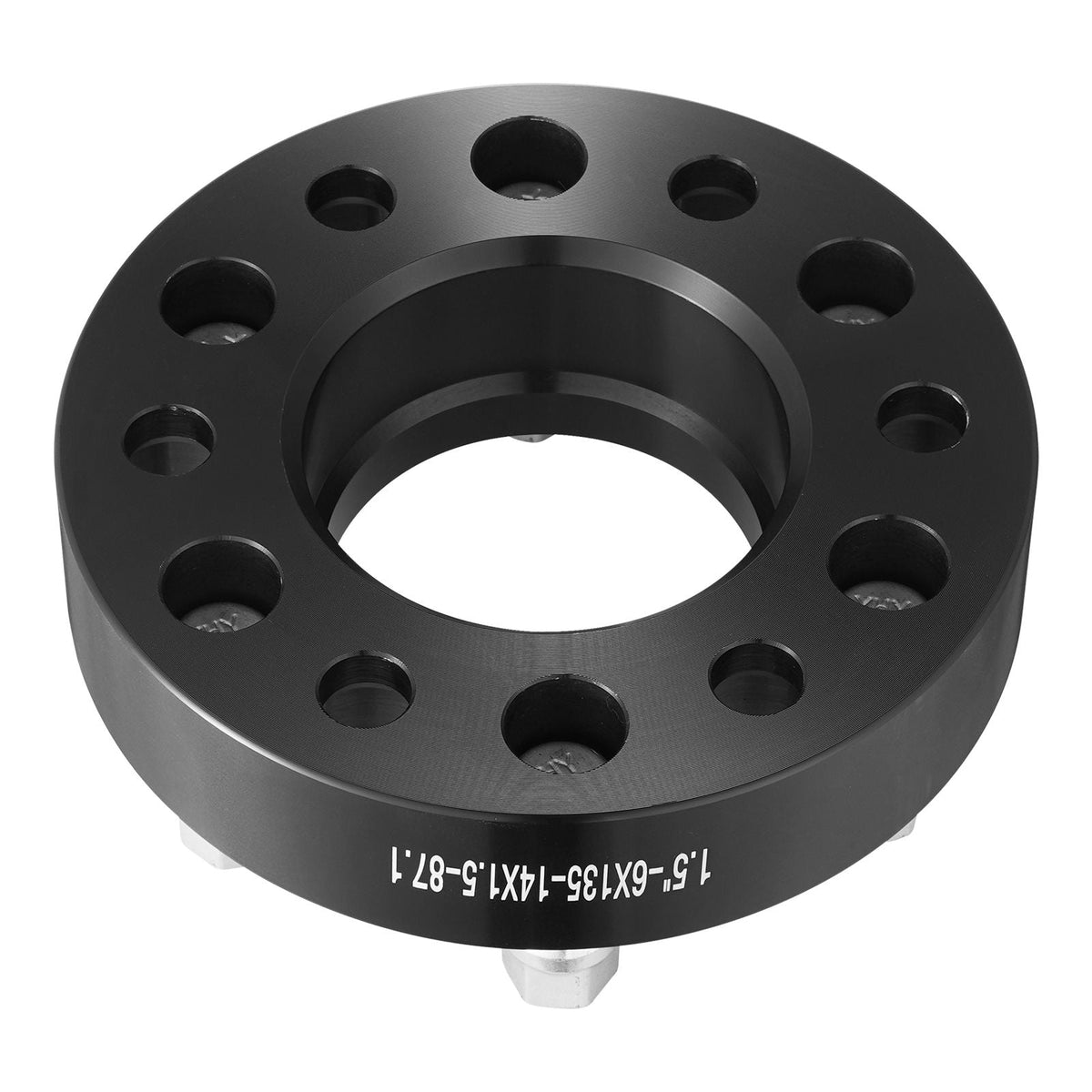 Wheel Spacers, 1.5" 6"x5.3" Wheel Adapters, 6 Lug Forged Spacer, 87.1 mm Bore Hubcentric M14 x1.5 Studs Spacers, Fit for Ford F150, Expedition, Lobo, Navigator, 4 PCS Black