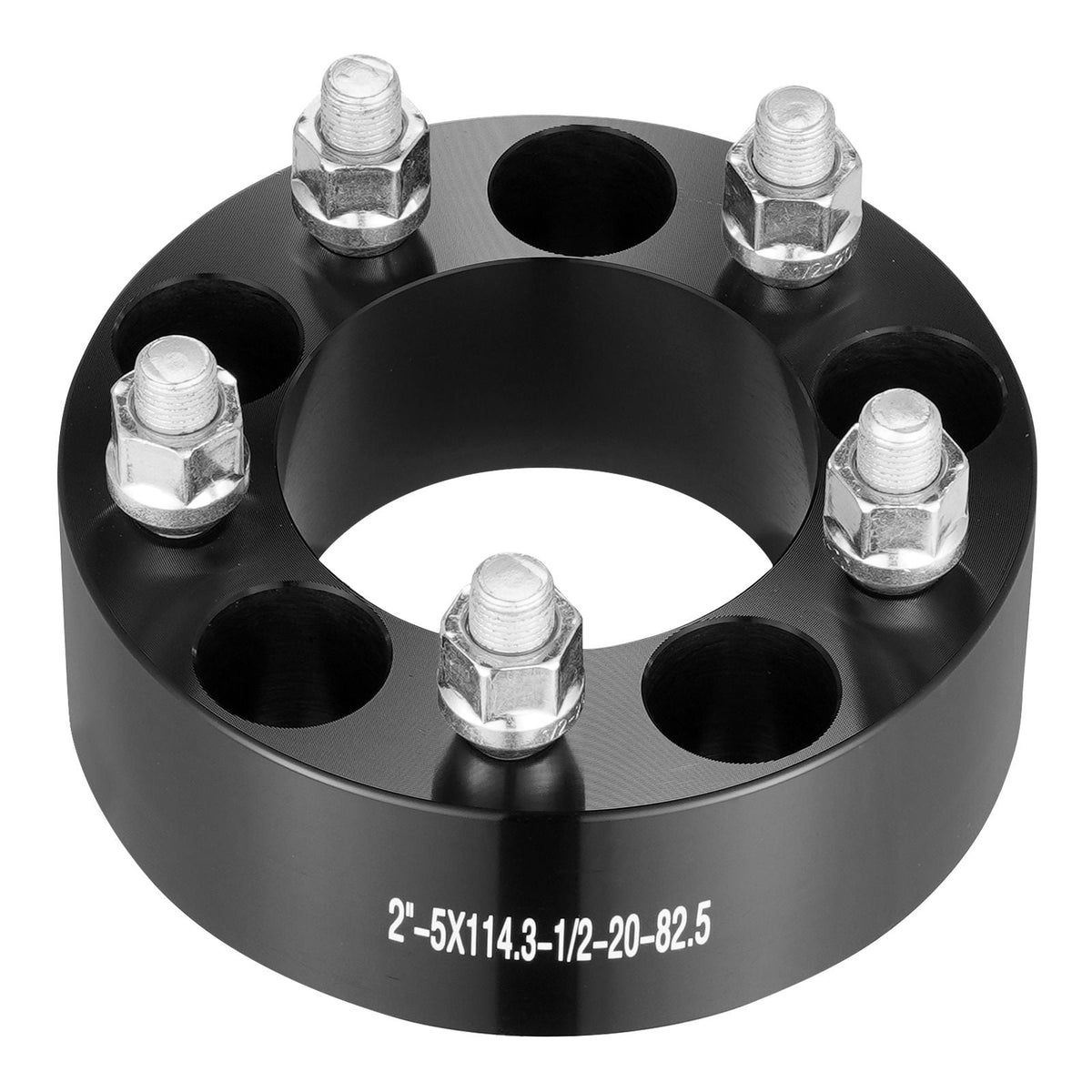 Wheel Spacers, 2" 5"x4.5" Wheel Adapters, 5 Lug Forged Spacer, 82.5 mm Bore Hubcentric 1/2"-20 Studs Spacers, Fit for 1984-2018 Jeep and Ford, 4 PCS Black