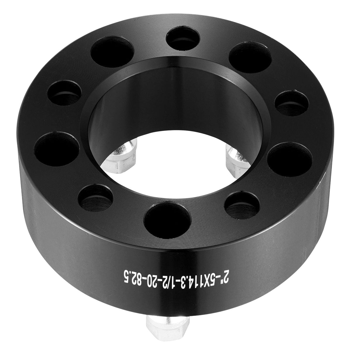 Wheel Spacers, 2" 5"x4.5" Wheel Adapters, 5 Lug Forged Spacer, 82.5 mm Bore Hubcentric 1/2"-20 Studs Spacers, Fit for 1984-2018 Jeep and Ford, 4 PCS Black