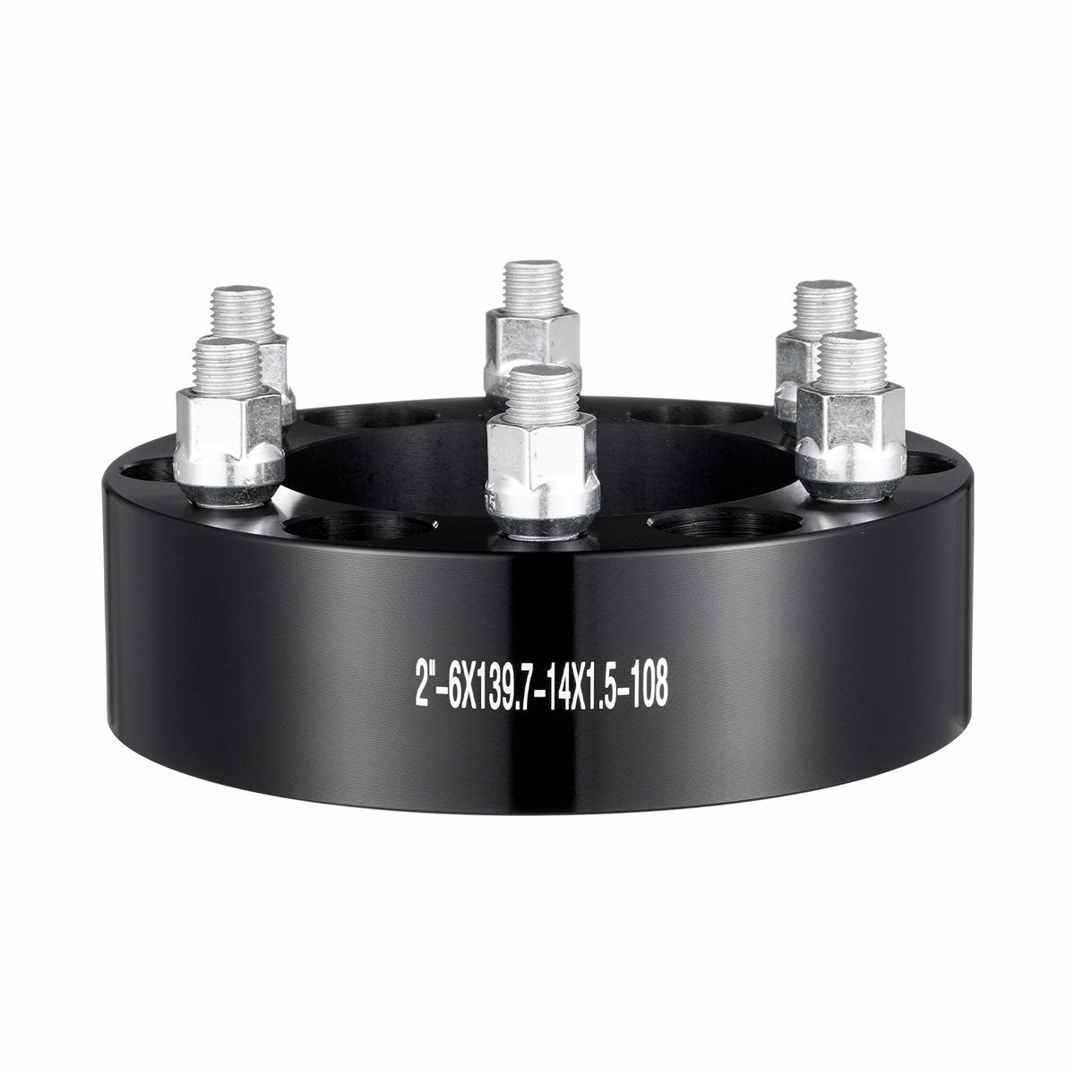 Wheel Spacers, 2" 6"x5.5" Wheel Adapters, 6 Lug Forged Spacer, 108 mm Bore Hubcentric M14 x1.5 Studs Spacers, Fit for 1988-2023 Chevrolet, GMC, and Cadillac, 4 PCS Black