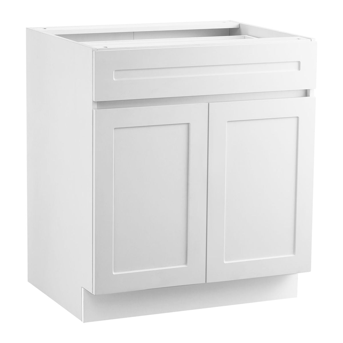 White Shaker Base Cabinet with Drawer, 36-Inch Unassembled Drawer Base Cabinet, 36" W x 24" D x 34.5" H Ready to Assemble Cabinet with Soft-Close Doors and Adjustable Shelf, for Home Office
