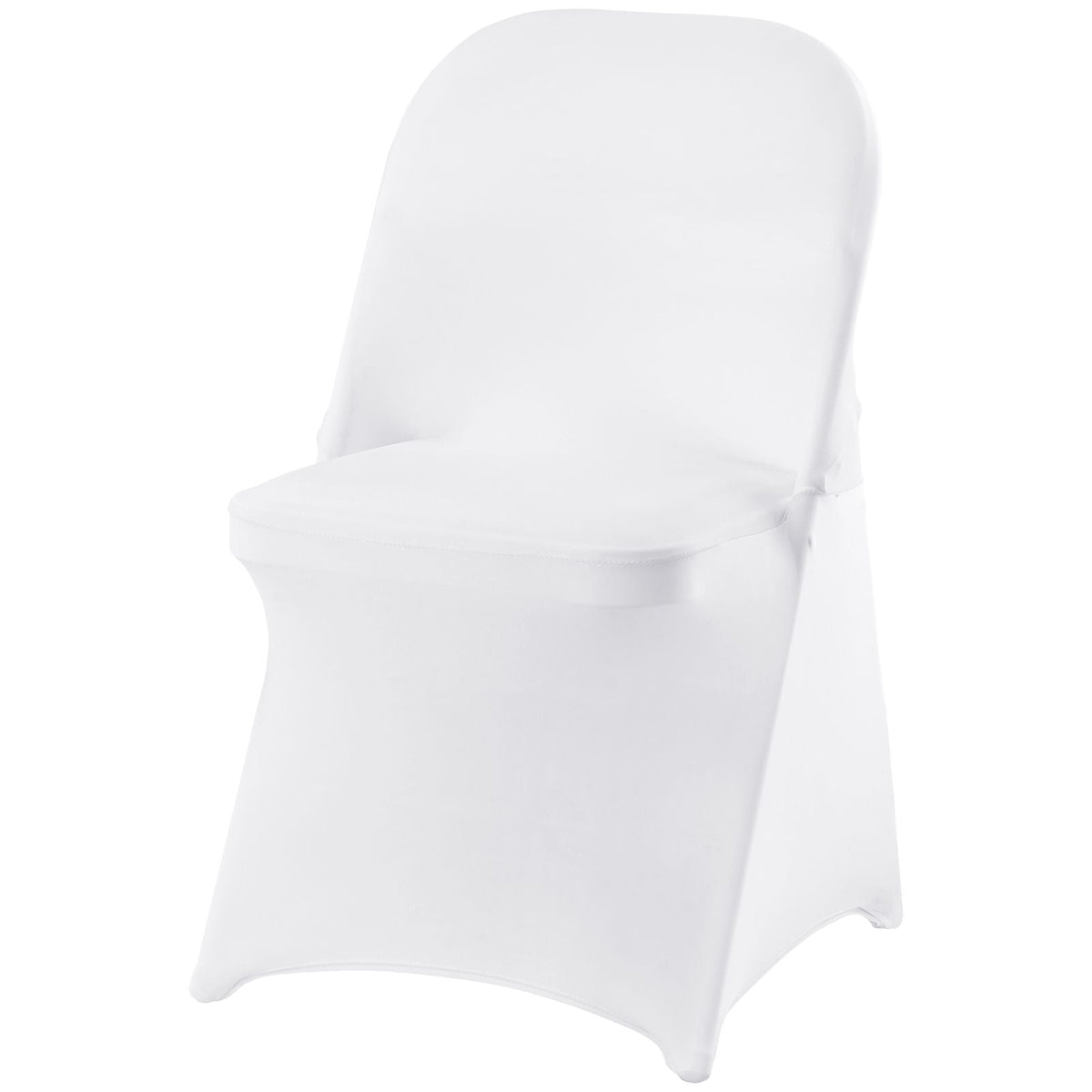 White Stretch Spandex Chair Covers - 30 PCS, Folding Kitchen Chairs Cover, Universal Washable Slipcovers Protector, Removable Chair Seat Covers, for Wedding Party Dining Room Banquet Event