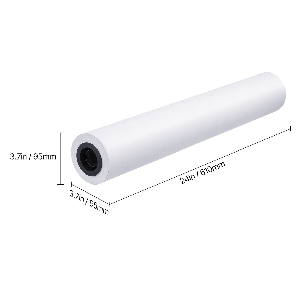 Wide Format Paper, 24 in x 150 ft Plotter Roll, 20 Rolls CAD Bond Rolls with 2 in Core, 20 LB Bond Paper Rolls, Ideal for CAD Drawings, Engineering Plans, GIS Maps, and Architectural Designs