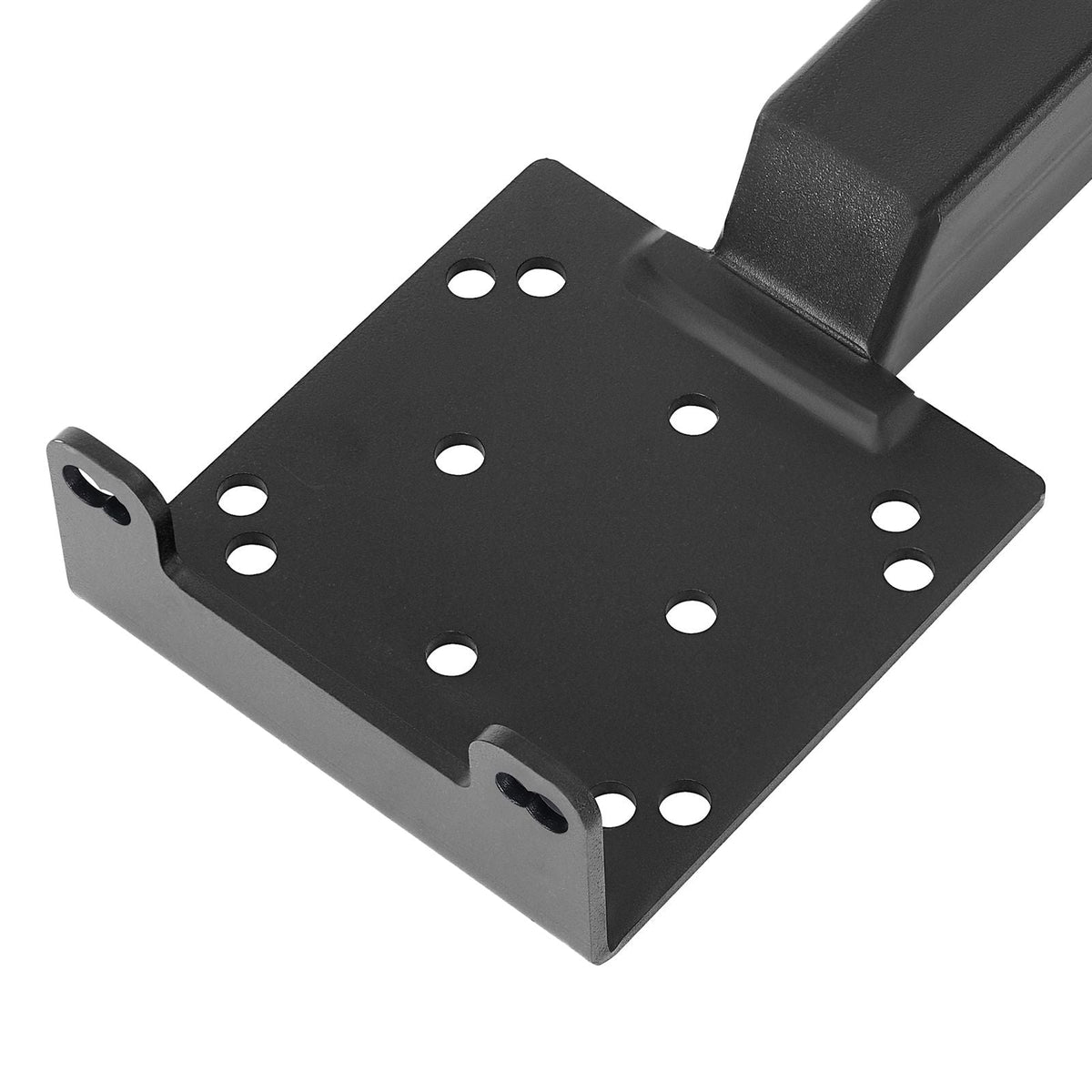 Winch Mount, 3600 lbs / 1633 kg Load Capacity, Trailer Hitch Winch Mount with 2-inch Receiver, 2/4 Winch Bolt Holes, Powder Coated Steel, Suitable for ATV UTV Pickup Truck, Black