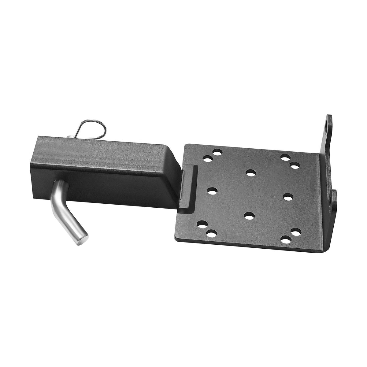Winch Mount, 3600 lbs / 1633 kg Load Capacity, Trailer Hitch Winch Mount with 2-inch Receiver, 2/4 Winch Bolt Holes, Powder Coated Steel, Suitable for ATV UTV Pickup Truck, Black