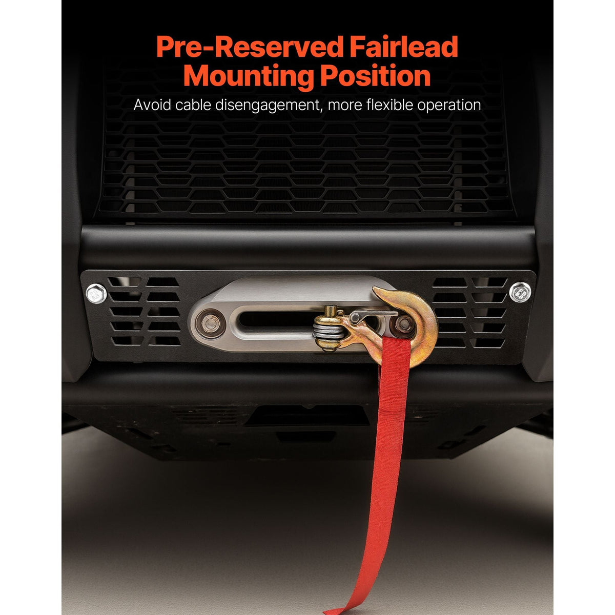 Winch Mount, Winch Capacity of 907-1633 kg, Trailer Hitch Winch Mount for Select Polaris Ranger Models (2010-2021), 3 Mounting Hole Design, Powder Coated Steel, Fit for Muddy Road Rescue