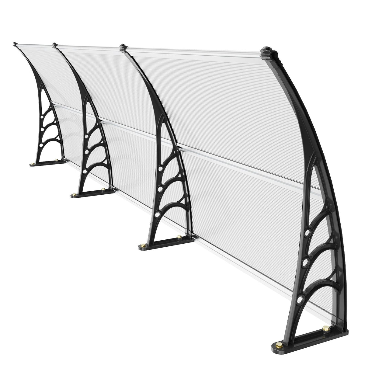 Window Door Awning Canopy, 38" x 117" Door Canopy Exterior, UF50+ PC Sunshade Sheet Awnings, Outdoor Patio Awning Sun Shade, Transparent, Waterproof, for Sun Shutter, UV, Rain, Snow Protection