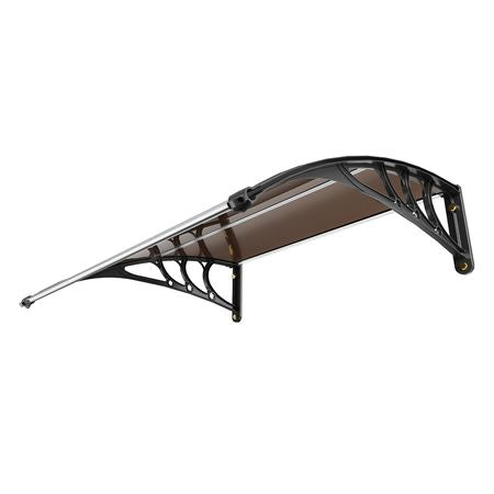 Window Door Awning Canopy 40" x 40", UPF 50+ Polycarbonate Entry Door Outdoor Window Awning Exterior, Front Door Overhang Awning for Sun Shutter, UV, Rain, Snow Protection, Hollow Sheet