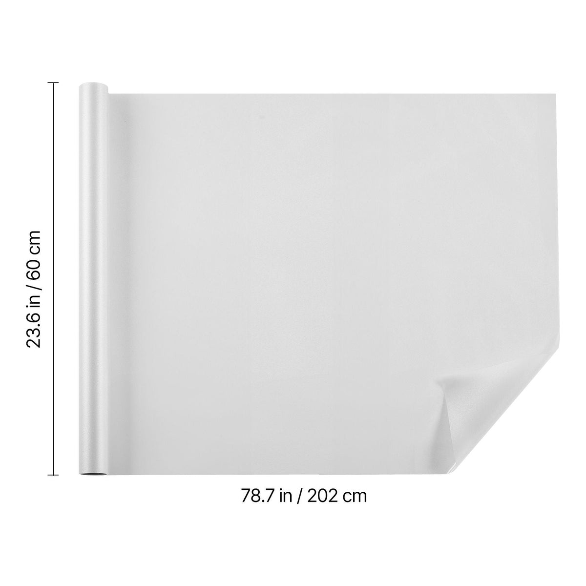 Window Privacy Film, Frosted Glass Window Film, Sun Blocking Heat Control, Non Adhesive Static Cling Reflective Window Tint for Home and Office, Glass Door Bathroom Covering, 23.6 in x 6.5 ft