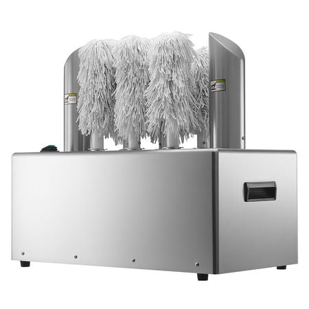 Wine Glass Polisher Machine, 8-Brush Glass Polishing Machine, 660 Cups/Hour Electric Commercial Glass Polisher for Champagne Glasses, Beer Cups, Mugs, Perfect for Bar Restaurant Kitchen