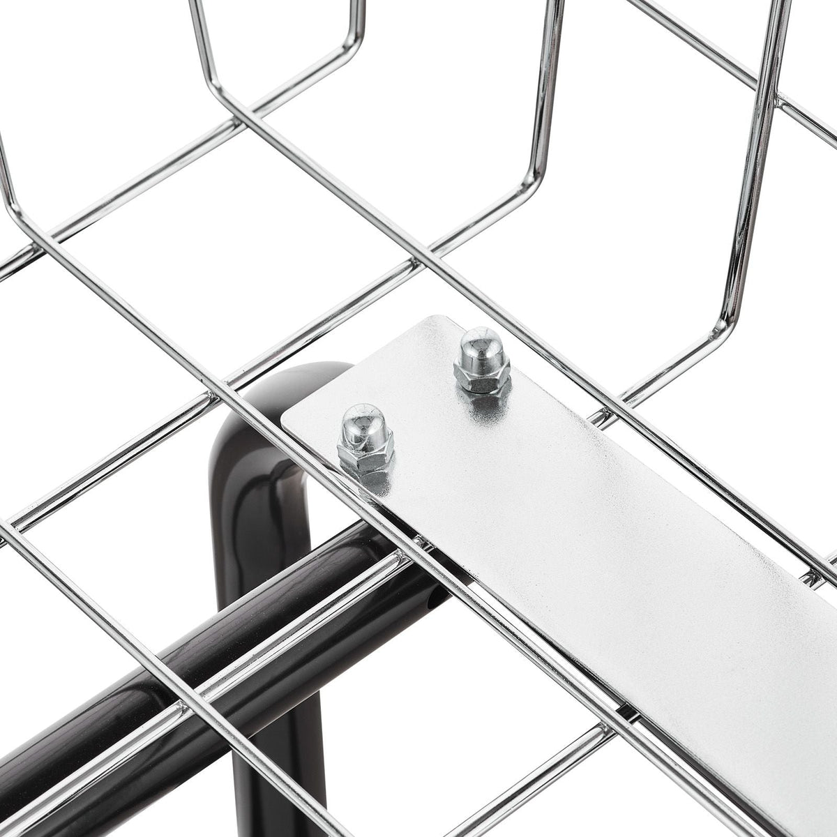 Wire Laundry Cart, 2.8Bushel Wire Laundry Basket with Wheels, 26.7''x21.7''x26.4'' Commercial Wire Laundry Basket Cart, Steel Frame with Chrome Finish, 4" Casters, Wire Basket Cart for Laundry