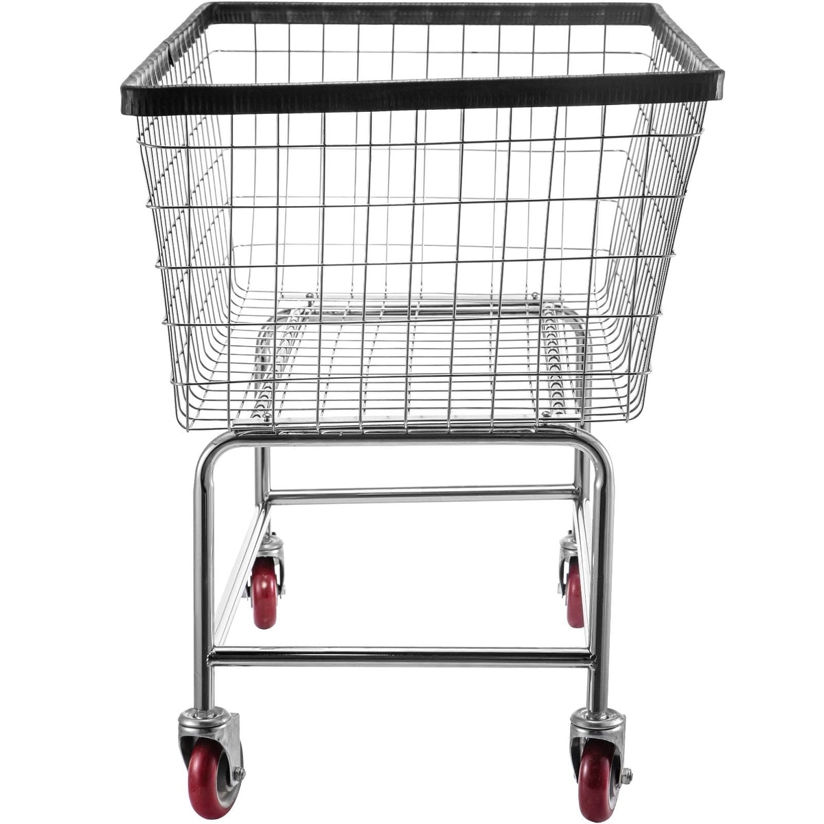 Wire Laundry Cart, 4.5 Bushel Wire Laundry Basket with Wheels, 35\'\'x15.7\'\'x22\'\' Commercial Wire Laundry Basket Cart, Steel Frame with Chrome Finish, 5\'\' Casters, Wire Basket Cart for Lau