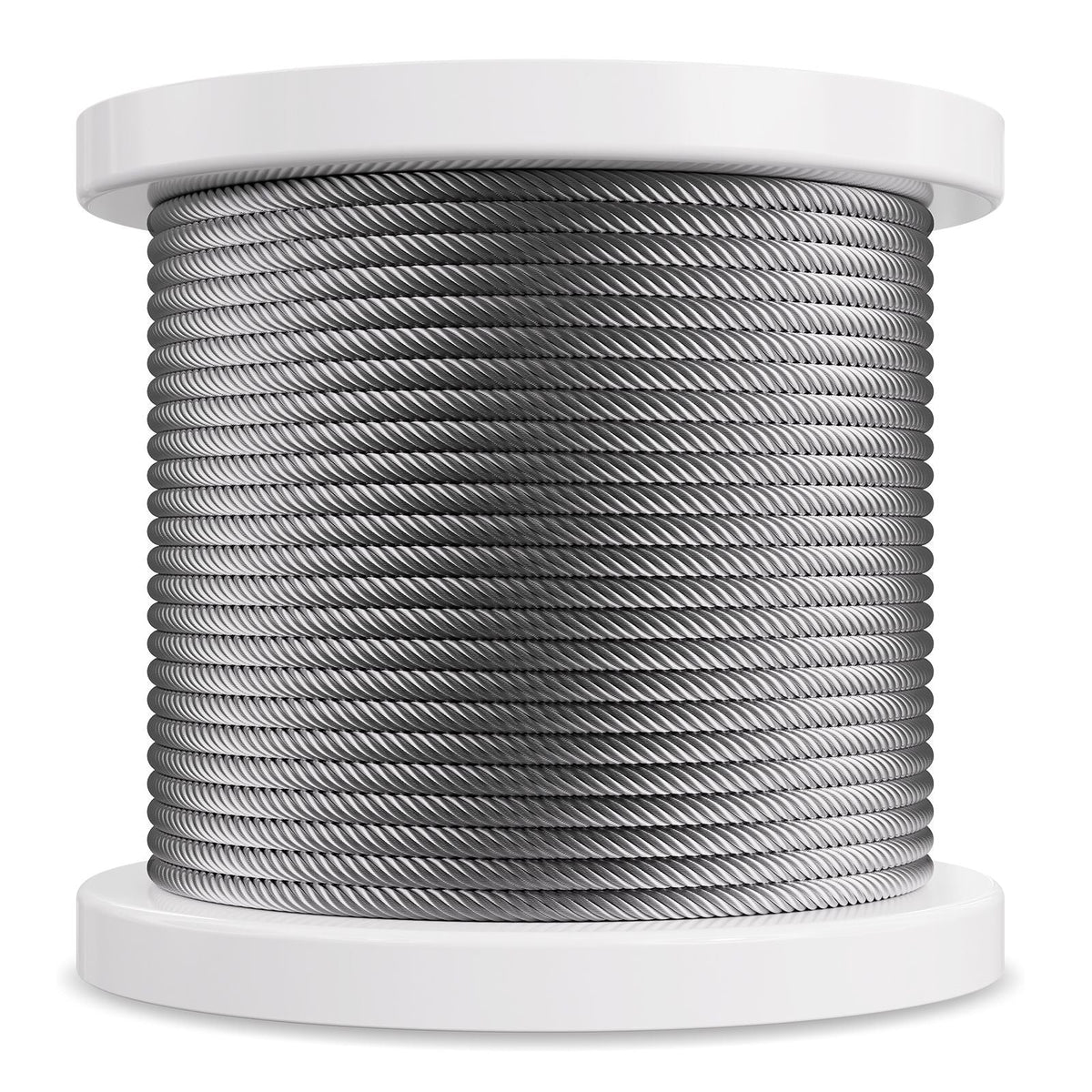 Wire Rope, 1/4" 250 ft Zinc Galvanized Carbon Steel Cable with Gloves, 7000 lbs Breaking Strength, 7 x 19 Strands Construction Marine Aircraft Grade for Handrail Stair Decking Fence Outdoors