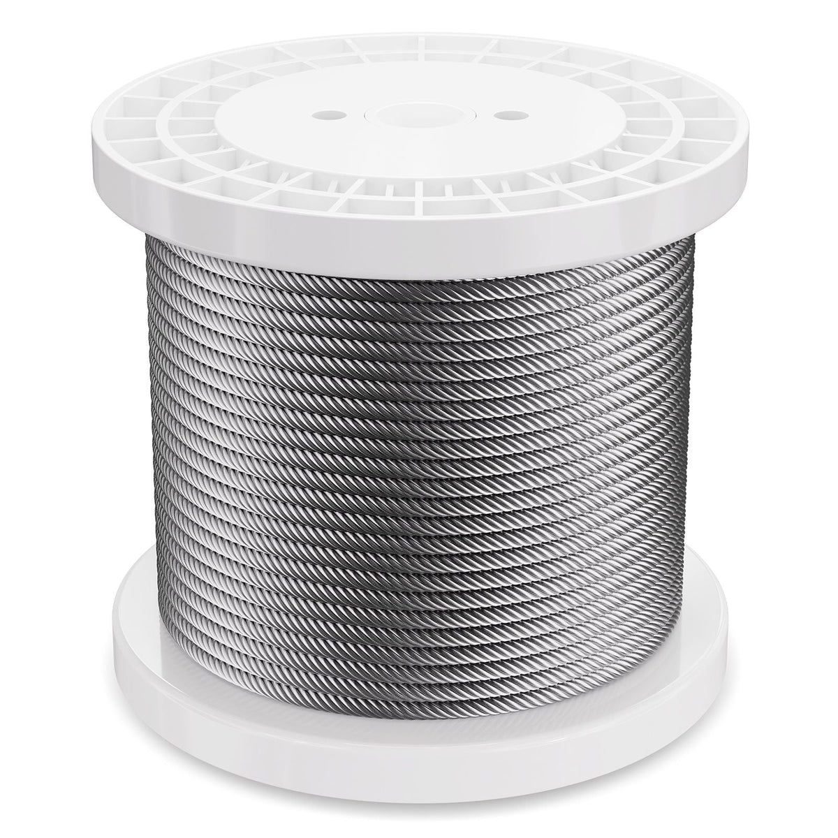 Wire Rope, 1/4" 250 ft Zinc Galvanized Carbon Steel Cable with Gloves, 7000 lbs Breaking Strength, 7 x 19 Strands Construction Marine Aircraft Grade for Handrail Stair Decking Fence Outdoors