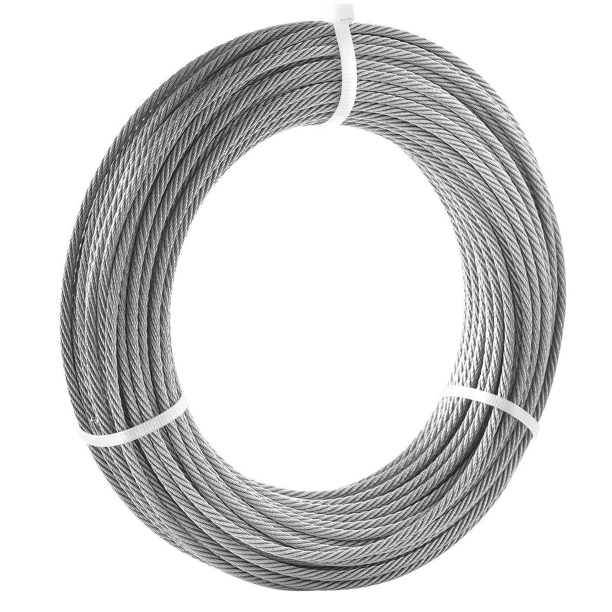 Wire Rope Kit, 1/8" 100 ft 316 Stainless Steel Cable with 20 Sleeves and 10 Thimbles, 1600 lbs Breaking Strength, 7x7 Strands Marine Aircraft Grade for Handrail Stair Decking Fence Outdoors