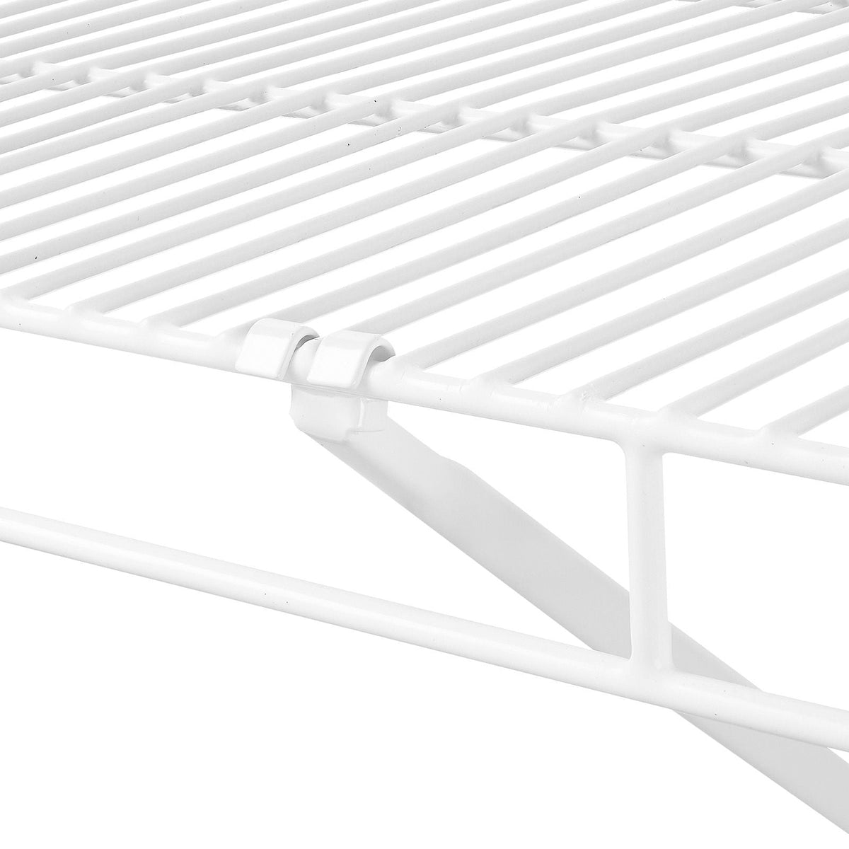 Wire Shelf Kit, 3 ft, Set of 2, Wall Mounted Wire Shelves, Heavy-Duty Carbon Steel Hanging Shelf, Floating Wall Storage Shelves with Dip Coating, for Closet, Bedroom, Living Room, Office, Pantry
