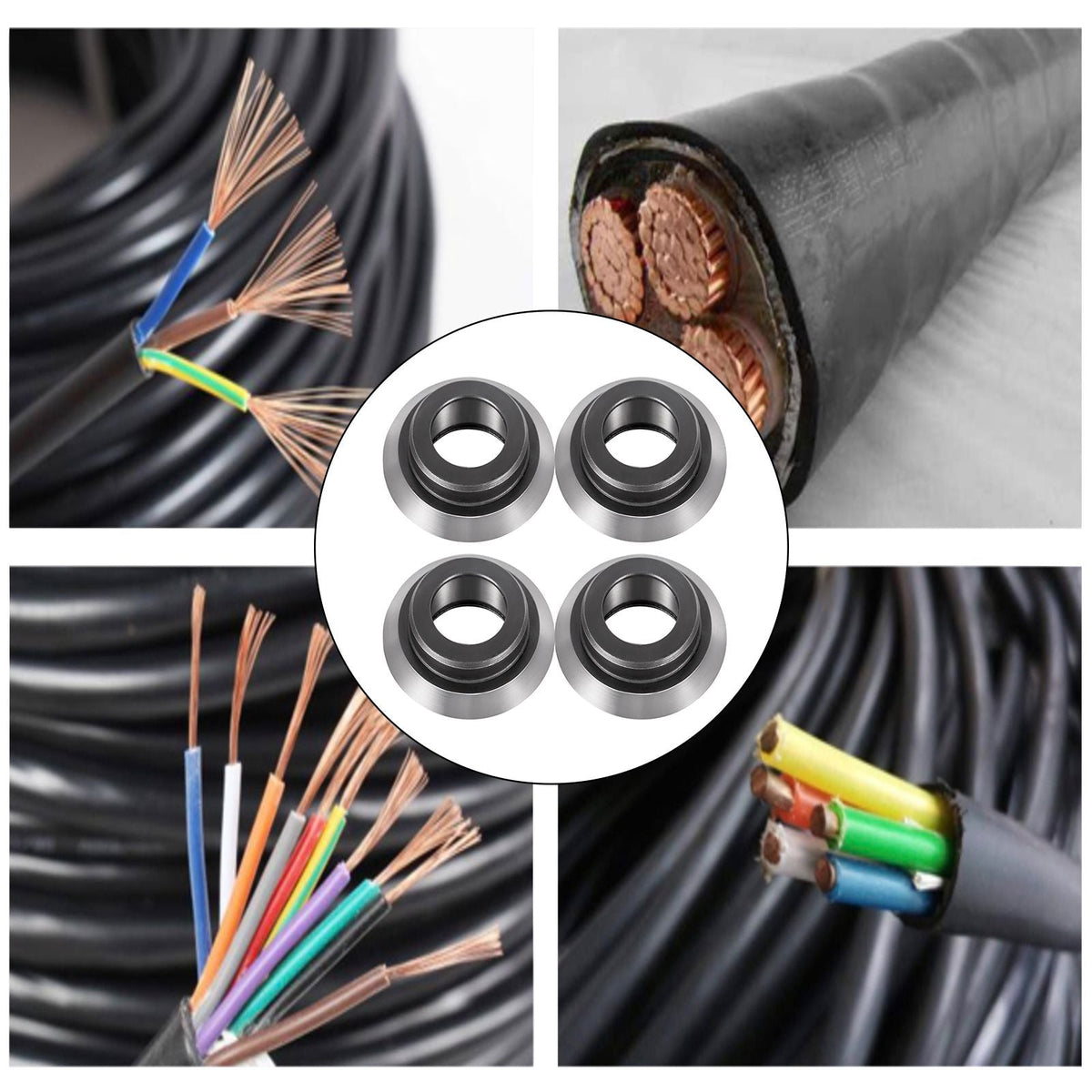 Wire Stripper Blades 4 Pack of Replacement Blades, High-temperature Quenching and High-quality Alloy Pipe Cutter Blades, for Stripping Scrap Copper Wires, Model HXSMS-26 Wire Stripping Machines