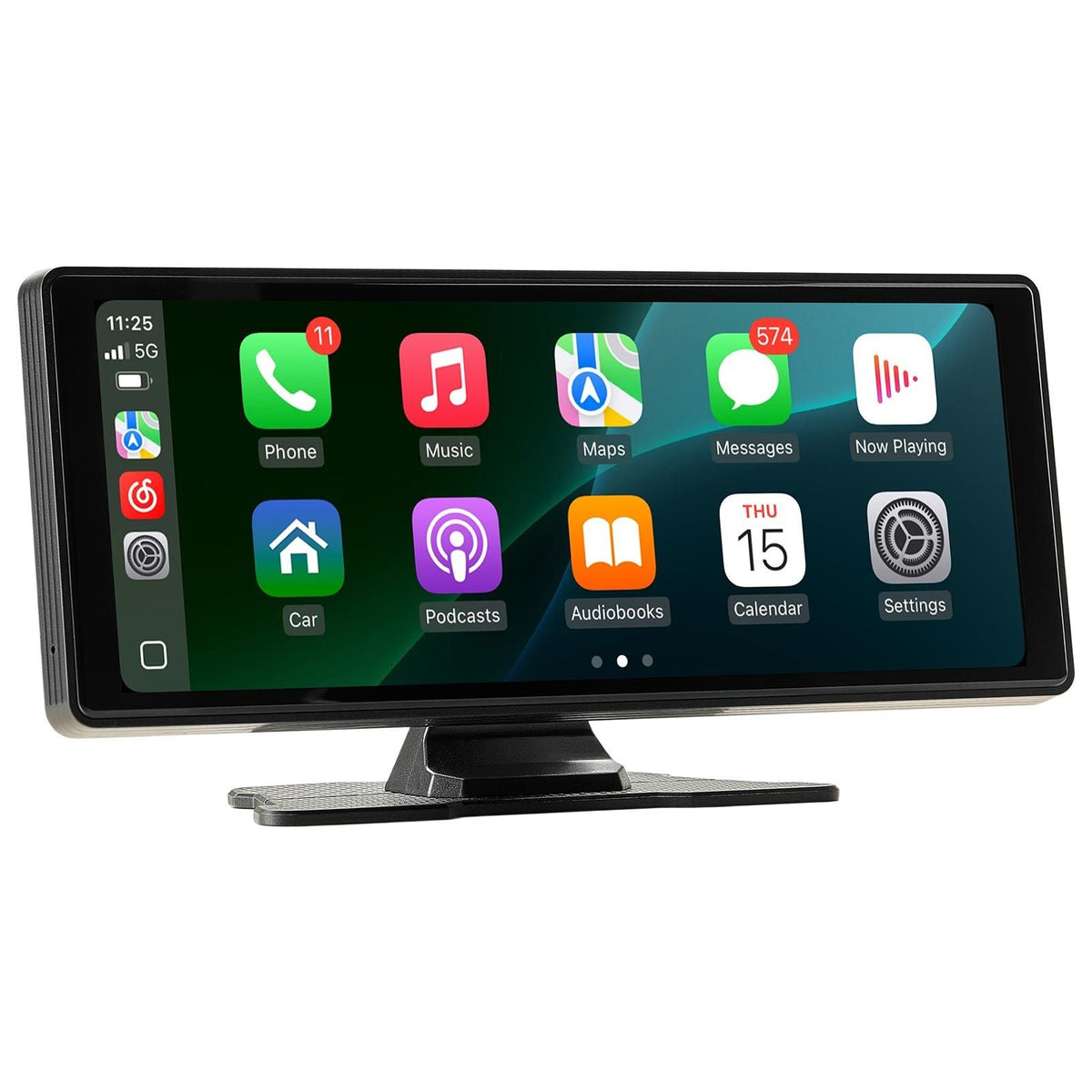 Wireless Car Stereo, 10-Inch HD Portable Radio Touch Screen Compatible with Apple CarPlay and Android Auto, CarPlay Screen for Car with Voice Control, Mirror Link, Bluetooth, GPS Navigation