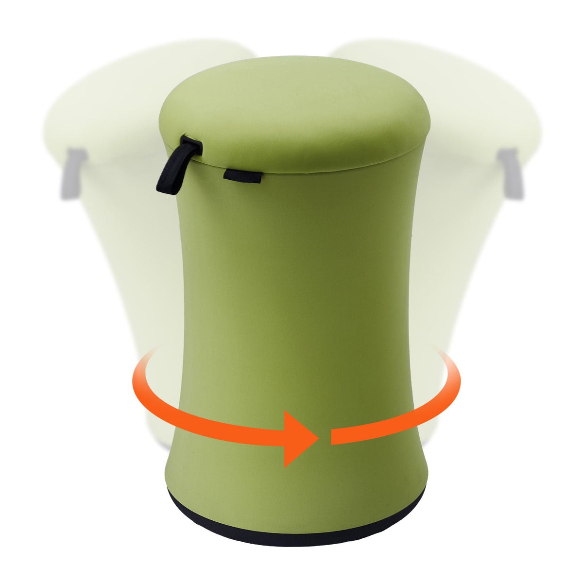 Wobble Chair, Height-Adjustable (19.3-25") Wobble Chair with Fabric Cover, Flexible Seating Wobble Stool Made of Iron & Sponge, Ideal for School, Office & Home, 20° Tilt Angle, Age 12-18, Green