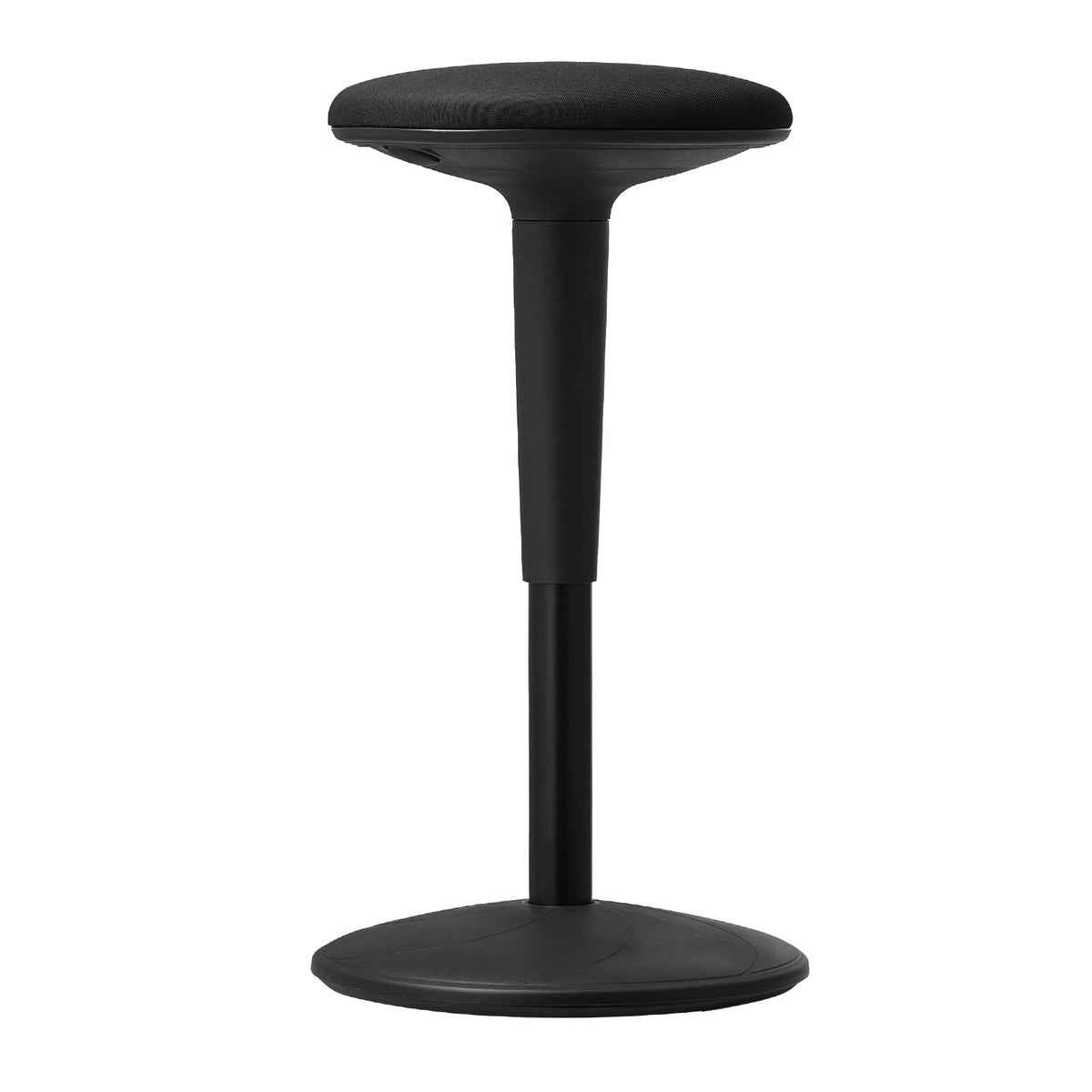Wobble Chair, Height-Adjustable 21.7-28.3", Active Chair, Flexible Seating Wobble Stool Made of Iron Improves Focus & Posture, Ideal for Office and Home, 8° Tilt Angle, Age 12-18, Black