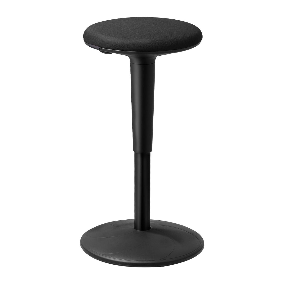 Wobble Chair, Height-Adjustable 21.7-28.3", Active Chair, Flexible Seating Wobble Stool Made of Iron Improves Focus & Posture, Ideal for Office and Home, 8° Tilt Angle, Age 12-18, Black