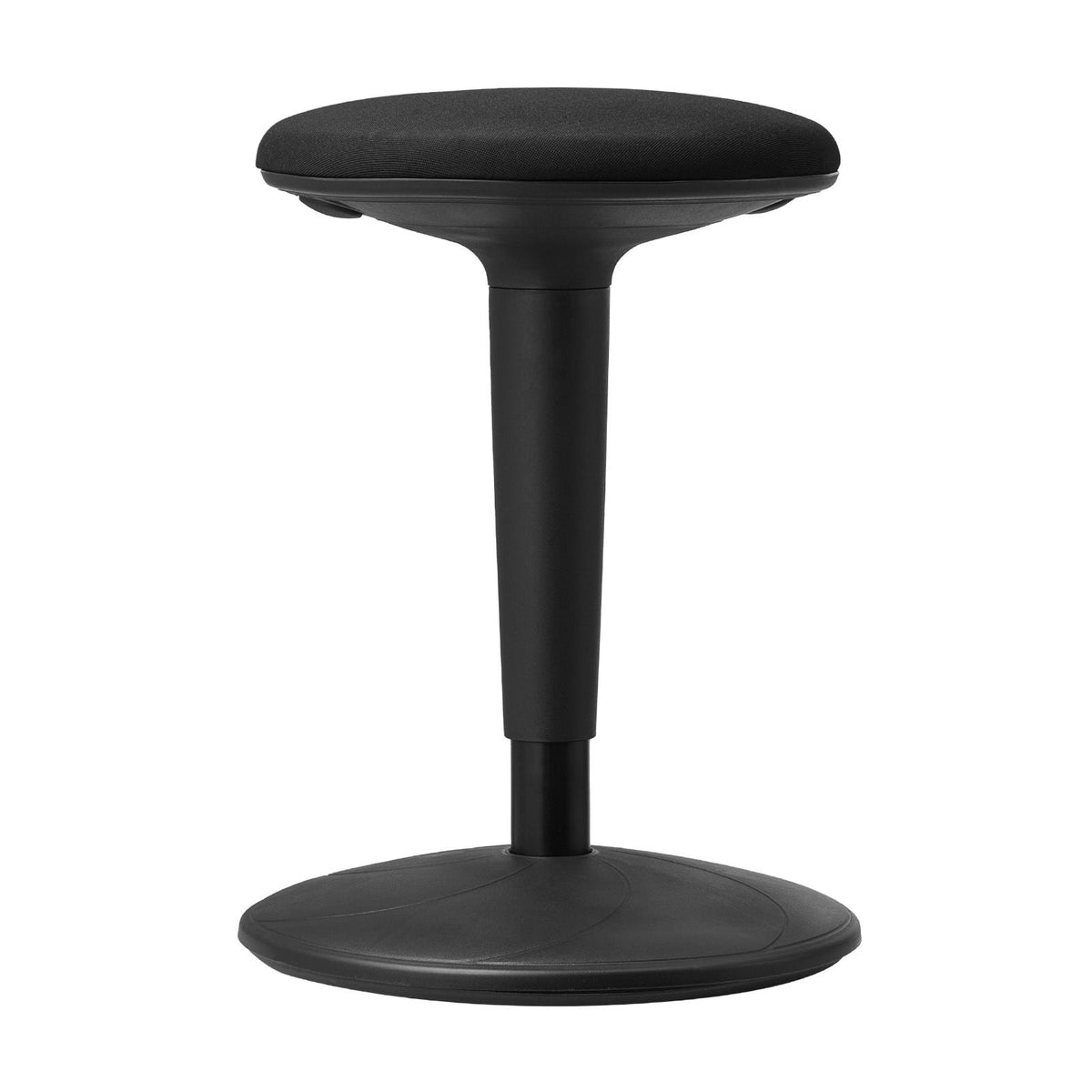 Wobble Chair, Height-Adjustable 21.7-28.3", Active Chair, Flexible Seating Wobble Stool Made of Iron Improves Focus & Posture, Ideal for Office and Home, 8° Tilt Angle, Age 12-18, Black