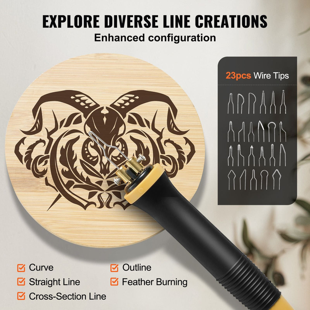 Wood Burning Kit, 200~700 Celsius Adjustable Temperature with Display, Dual Output Port with 2Pyrography Pens, 23Wire Nibs, 4 Wood Chip, 1Pen Holder, 1Screwdriver, 1Knife, 1Tweezers, 1Sponge