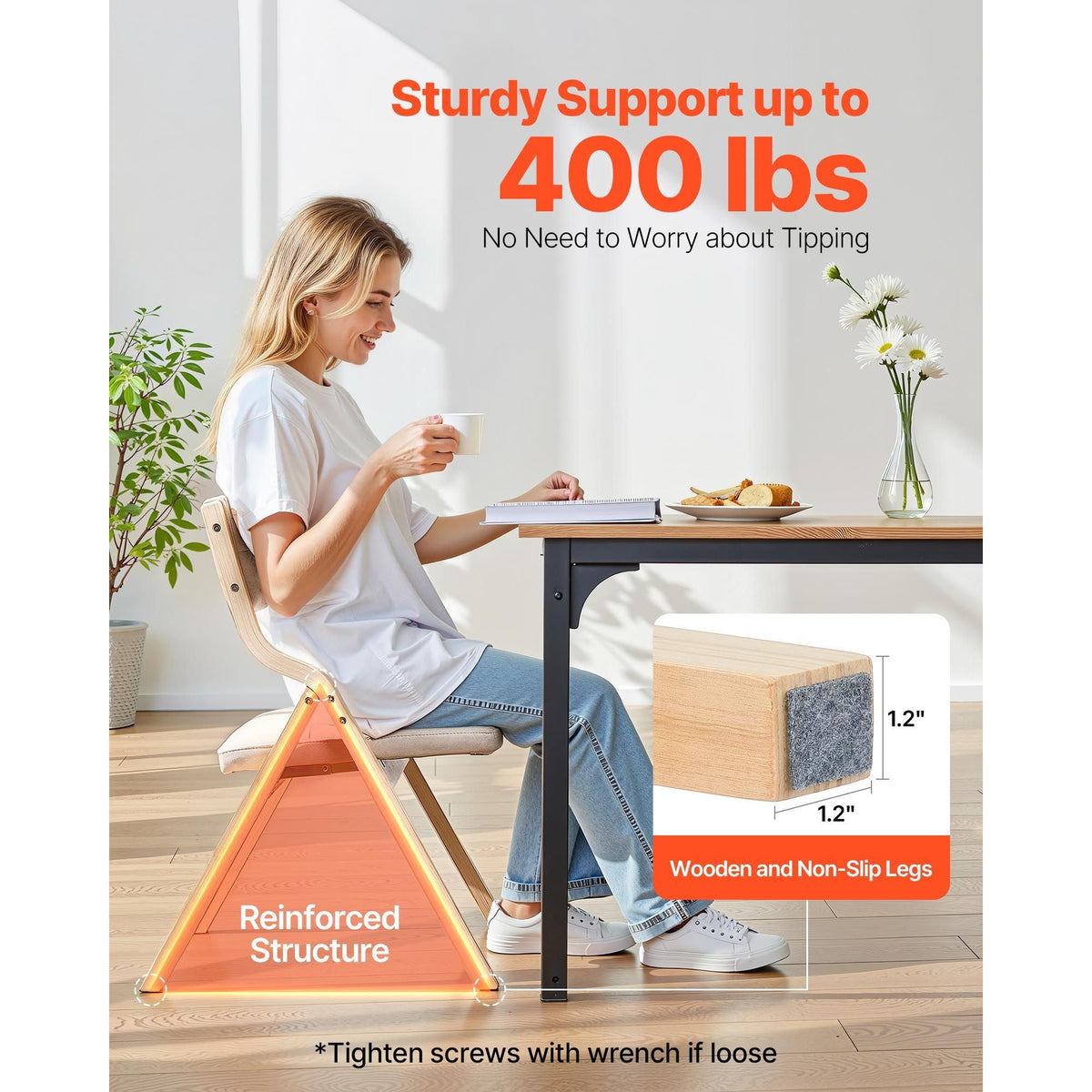 Wooden Folding Chairs with Cushion, Set of 4, Portable Foldable Cushion Chair with Wooden Frame, Modern Padded Dining Chair for Kitchen, Office, Wedding, Party, Dining Room, Easy Assembly, Beige