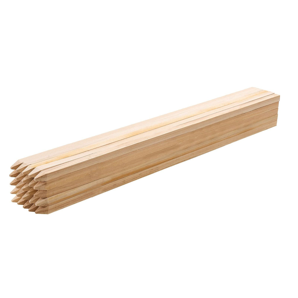 Wooden Garden Stakes, 25 Pcs 36x0.75x0.75 in Survey Grading Stakes, Garden Ground Stake with Sharp Point, Fir Wood Plant Support Stake, Sign Posts for Silt Fence Backyard Boundaries Baselines