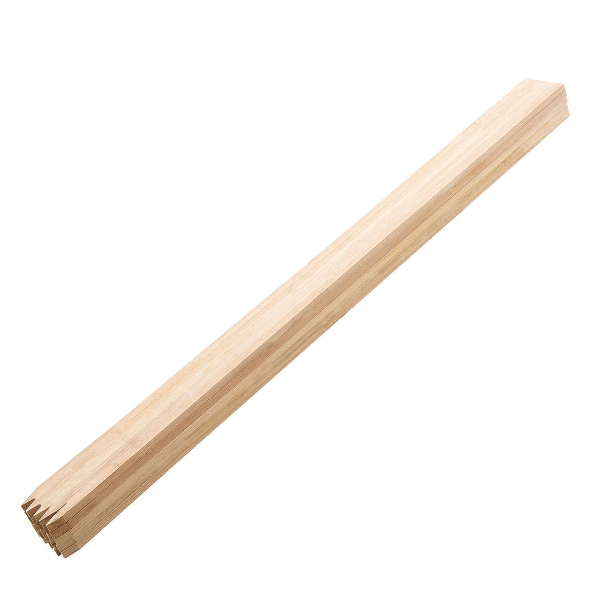 Wooden Garden Stakes, 25 Pcs 48x0.5x0.69 in Survey Grading Stakes, Garden Ground Stake with Sharp Point, Fir Wood Plant Support Stake, Sign Posts for Silt Fence Backyard Boundaries Baselines