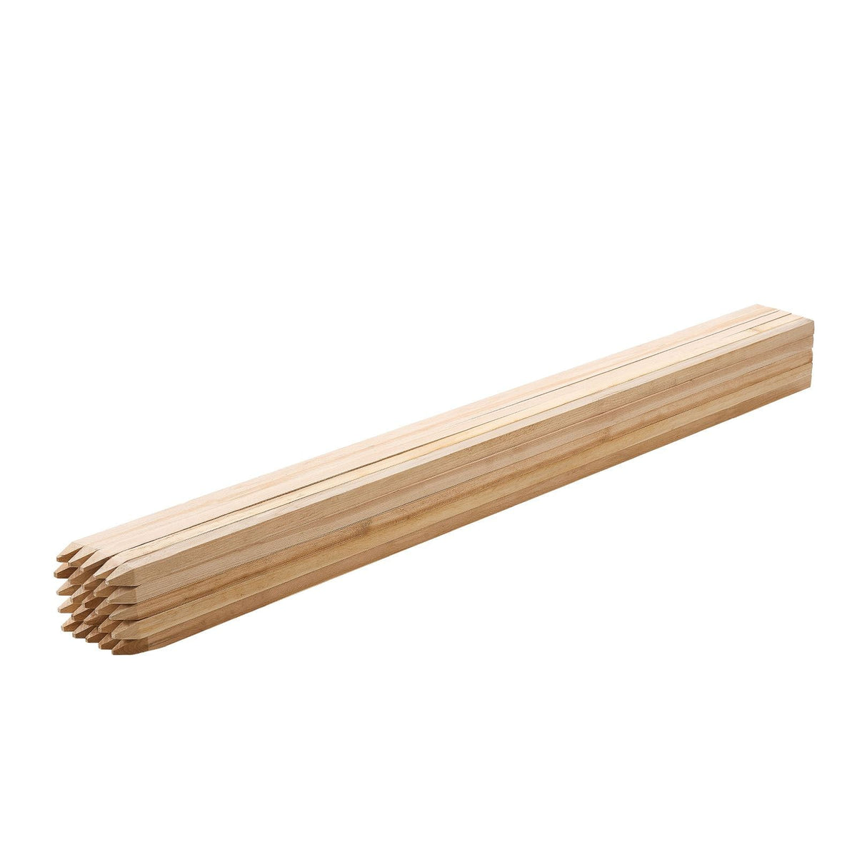 Wooden Garden Stakes, 25 Pcs 48x0.75x0.75 in Survey Grading Stakes, Garden Ground Stake with Sharp Point, Fir Wood Plant Support Stake, Sign Posts for Silt Fence Backyard Boundaries Baselines