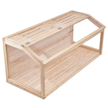 Wooden Hamster Cage, 270° Viewing Hamster Habitat, 48 x 20 x 20in, Dwarf Hamster Cages with Openable Top, Ventilated Small Animal Cage, Pet Mouse Cage for Gerbils, Rats, Guinea Pigs, Mice