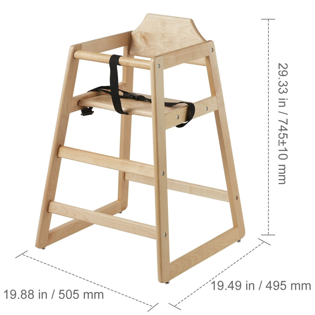 Wooden High Chair for Babies & Toddlers, Double Solid Wood Feeding Chair, Eat & Grow Portable High Chair, Easy to Clean Baby Booster Seat, Compact Toddler Chair, Natural