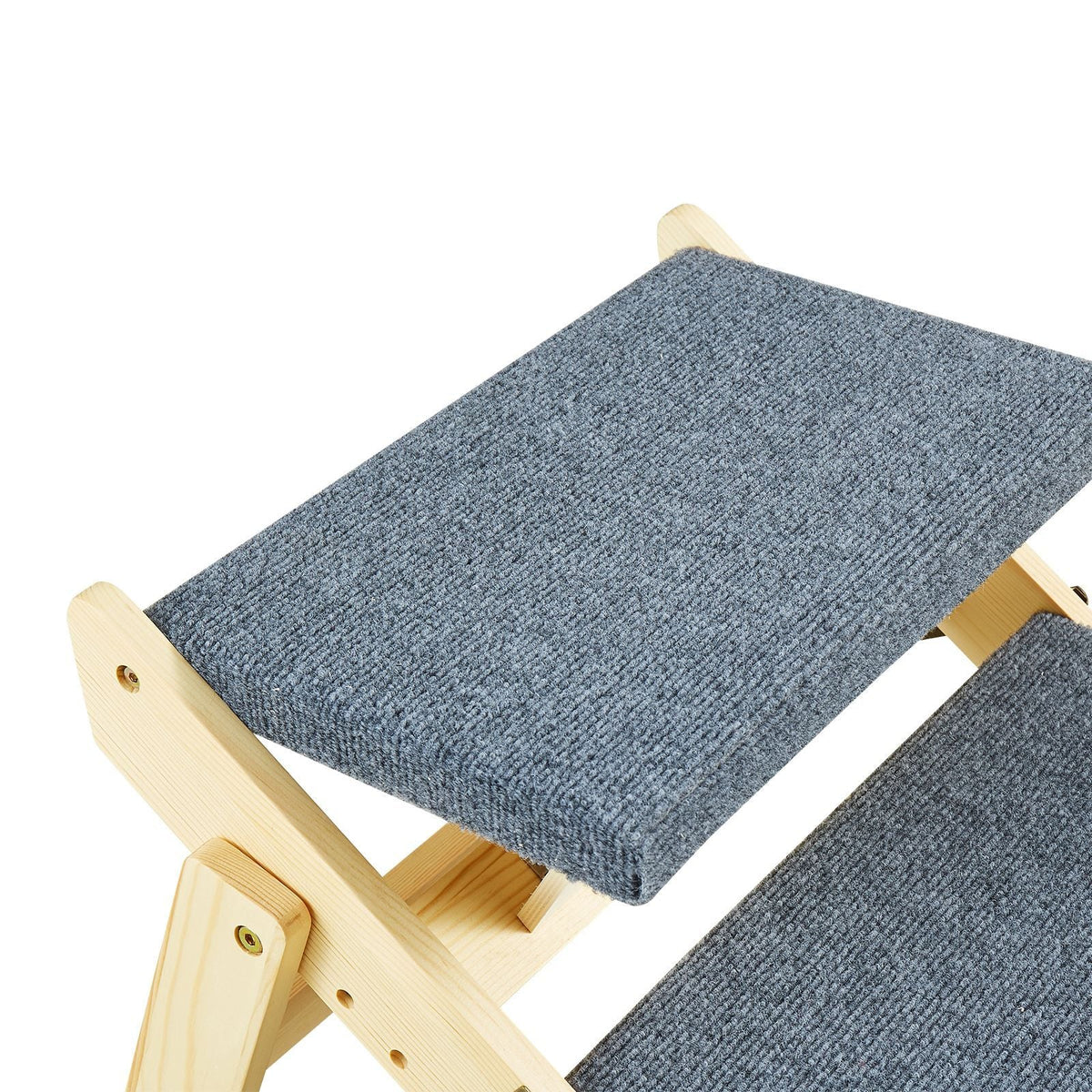 Wooden Pet Steps, Convertible 2-in-1 Dog Staircase & Ramp for Access to Beds, Sofas, and Vehicles, Three-Step Design Supports Pets up to 150 lbs, Ideal for Small to Large Breeds