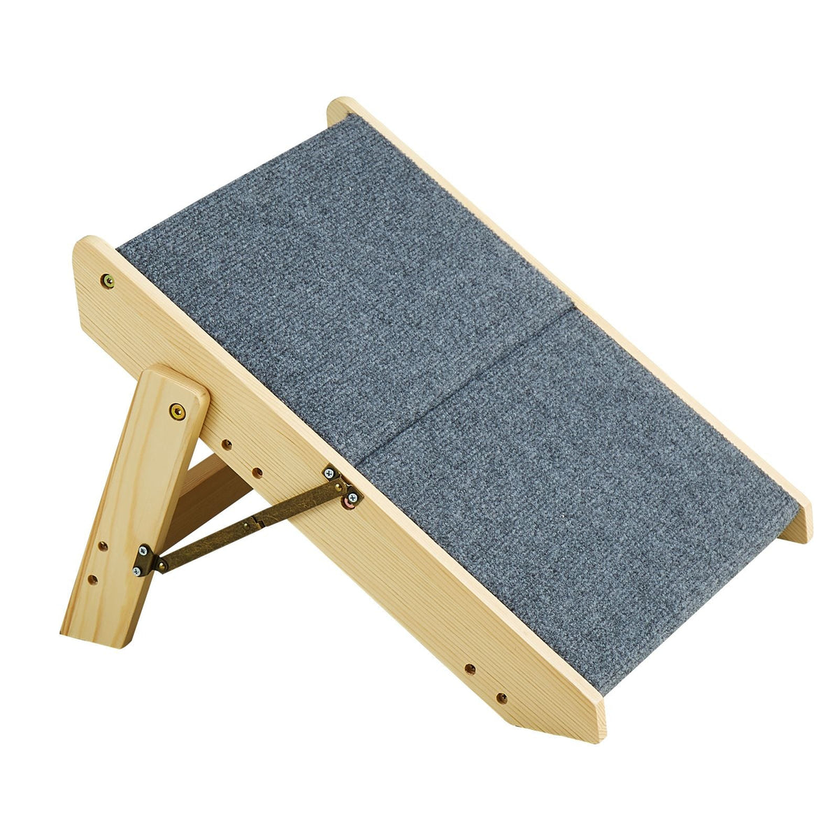 Wooden Pet Steps, Convertible 2-in-1 Dog Stairs and Ramp for Beds, Sofas, and Vehicles, Supports Small to Large Animals up to 110 lbs, Foldable Design for Easy Storage