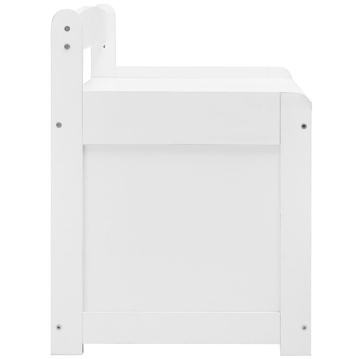 Wooden Toy Chest for Kids, Toddler Toy Storage Box with Flip-Top Lid and Safety Hinge, 32.68 x 17.91 x 24.02" Large Kids Storage Bench for Playroom, Bedroom, Living Room or Entryway, White