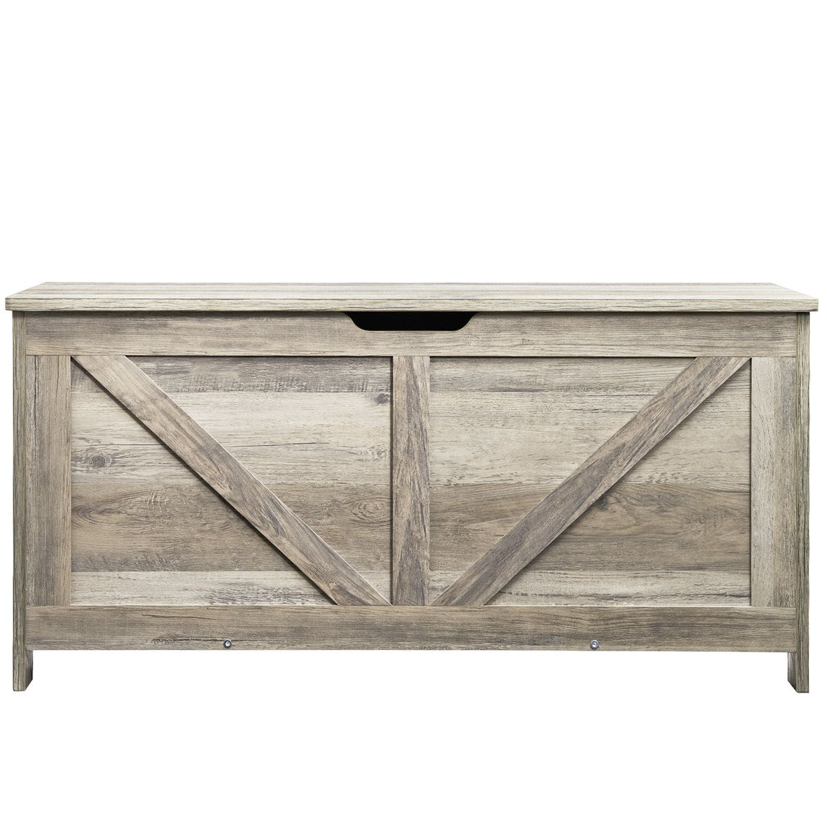 Wooden Toy Chest for Kids, Toddler Toy Storage Box with Flip-Top Lid and Safety Hinge, 38.98 x 15.55 x 18.9" Large Kids Storage Bench for Playroom, Bedroom, Living Room or Entryway, Gray