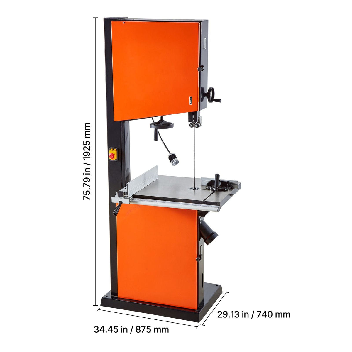 Woodworking Bandsaw, 18-Inch, Band Saw with 2240W 3HP Motor, 16-Inch Maximum Cutting Height, 27.2 x 20 in Cast Iron Table, with 360° Work Light, Miter Gauge, Fence, Band Saw for Woodworking