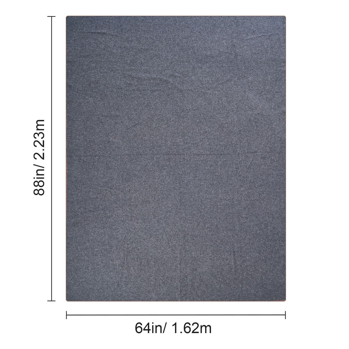 Wool Camping Blanket, Large Warm Stadium Blanket, Waterproof & Windproof, Flame Retardant, Great for Outdoors, Picnics, Hiking, Sports Events, Travel, 64" x 88" (80% Wool), Light Grey