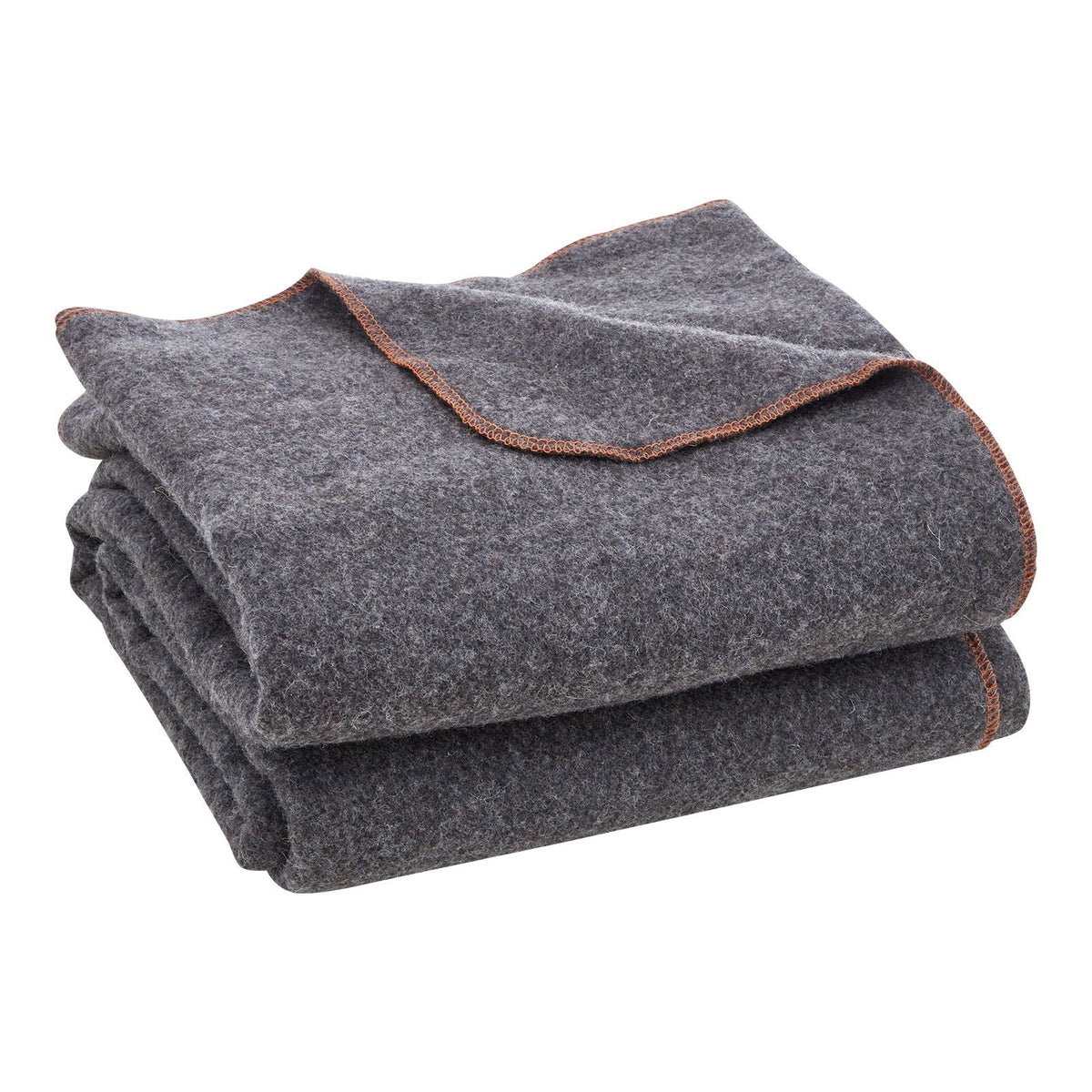 Wool Camping Blanket, Large Warm Stadium Blanket, Waterproof & Windproof, Flame Retardant, Great for Outdoors, Picnics, Hiking, Sports Events, Travel, 64" x 88" (80% Wool), Light Grey