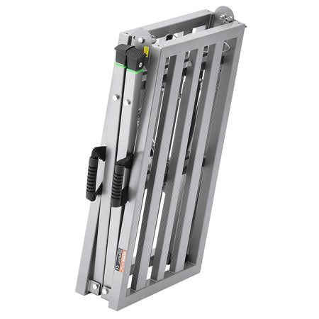 Work Platform, 4 Gear Adjustable Height, Folding Alloy Steel Step Ladder, Portable Scaffolding Platform, 800 lb Load Capacity, Non-Slip Rubber Feet, Drywall Painting Stool, Cleaning & Washing