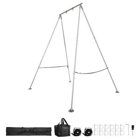 Yoga Stand Frame, Max 310 lbs Load Swing Stand, Triangular Structure Pull Up Stands, Aerial Silk Stands with Height Adjustable & Aluminum Frame Legs, Stainless Steel Top Bar
